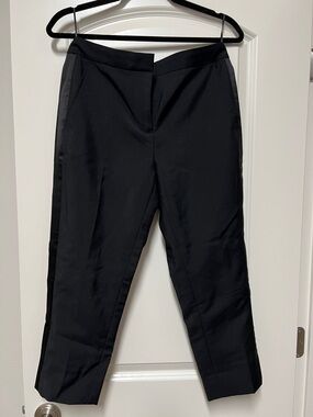 Burberry Black Straight-Leg Cropped Dress Pants